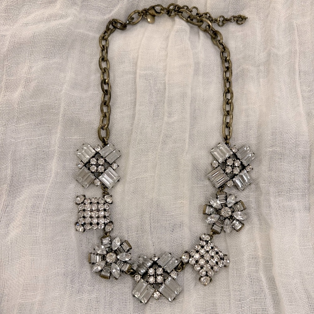 J.Crew Factory Chunky Rhinestone Necklace